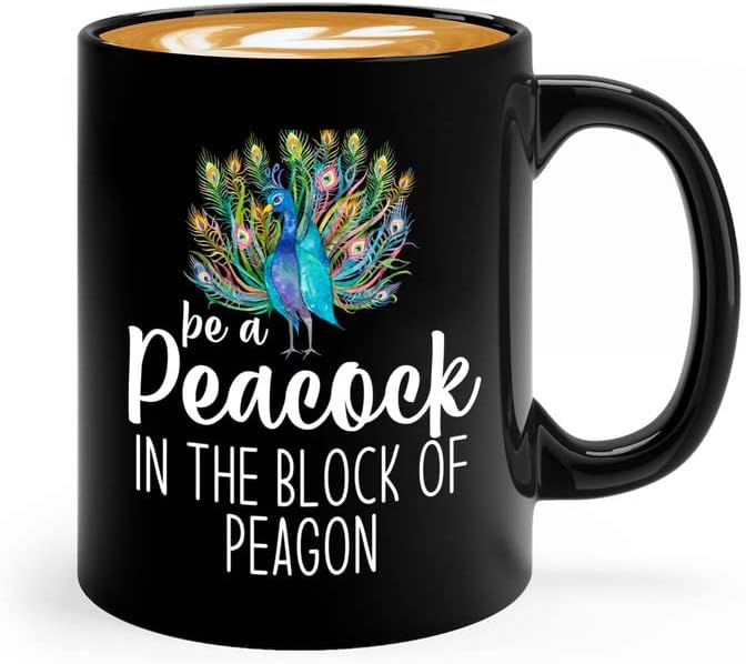 Bird Lover Coffee Mug 11oz Black - Peacock block pgeons - Hummingbird 