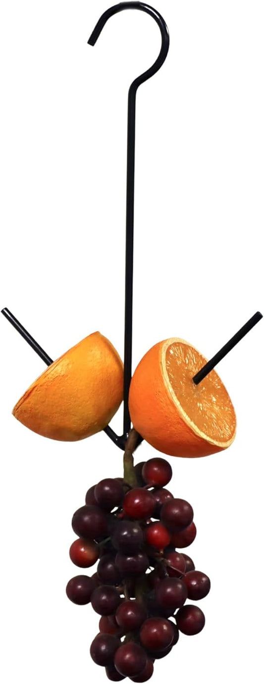 Erva Oriole Orange Fruit Holder | Simple Hanging Bird Feeder with Hook - Made in USA
