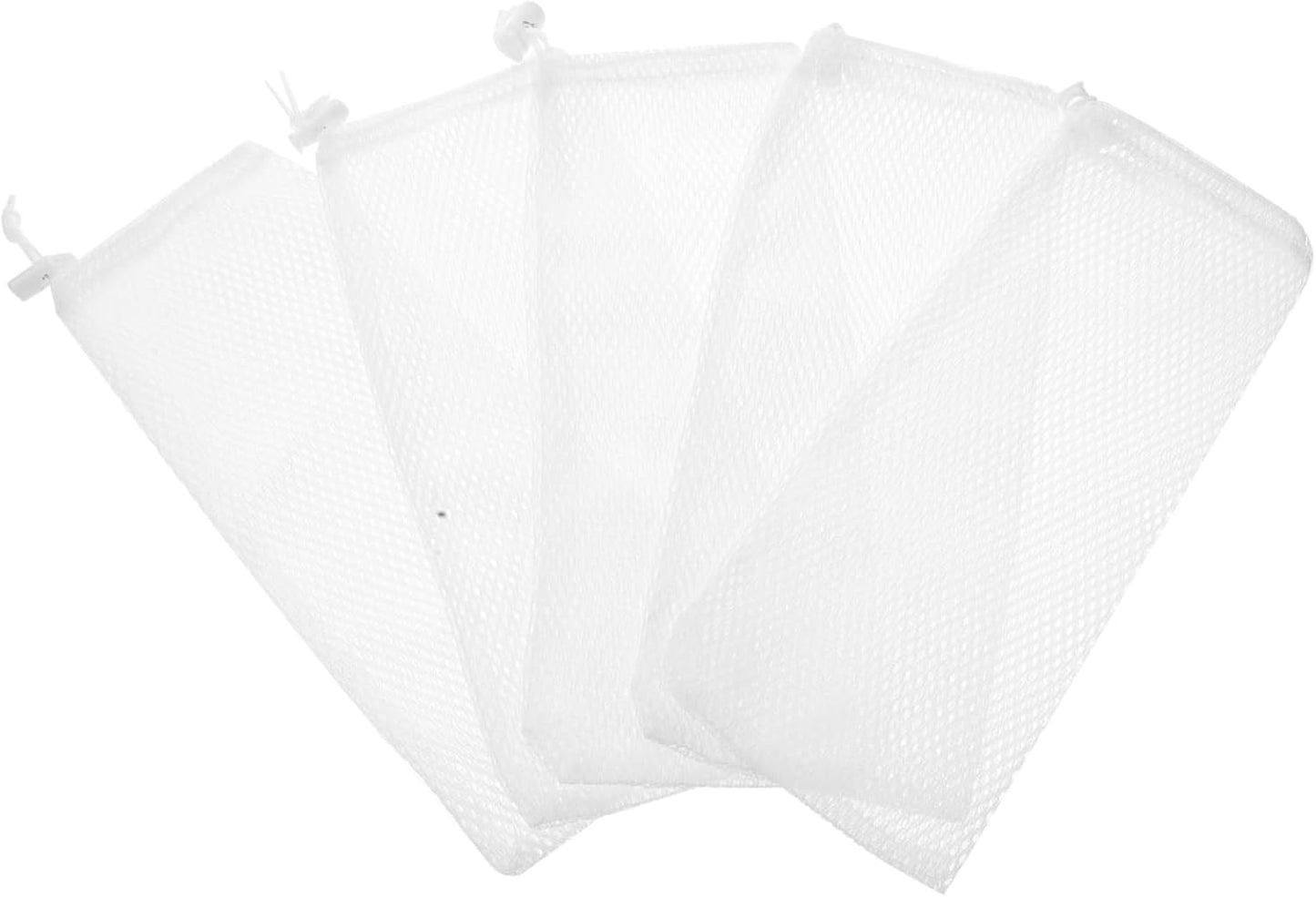 Bird Feeder Mesh Bags 5Pcs Drawstring Hanging Net Bags for Wild Birds Outdoor Garden Feeding 11X4.7 Inch Polyester Replacement Finch Sock