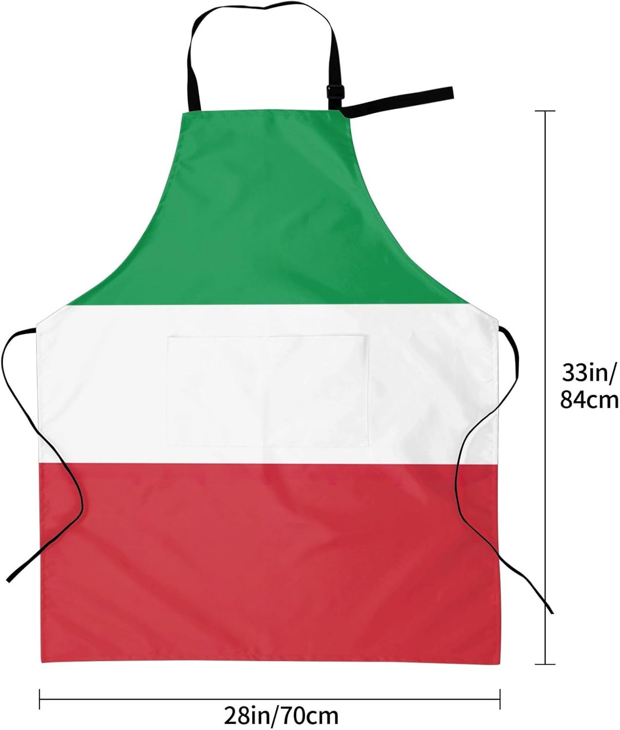 Italian flag print Waterproof chef's apron with pocket apron for kitch