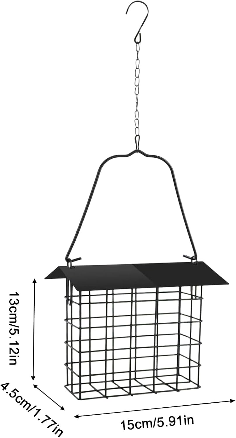 Pavilion - Ruby Throat Dispenser Toward Pollinator Feeding | Weather Shielded Iron Vessel Featuring Leak Guard Portals & Hanging Chain Toward Gardens, Backyards, Verandas, Decks