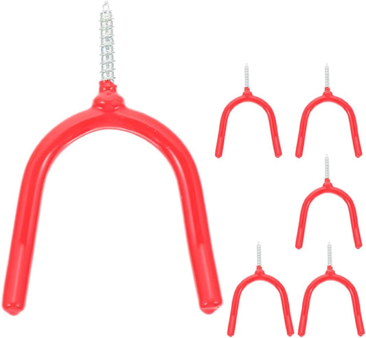 Milisten 6pcs Metal Wall Hanging Hooks Screw-in Tool Hangers for Garag