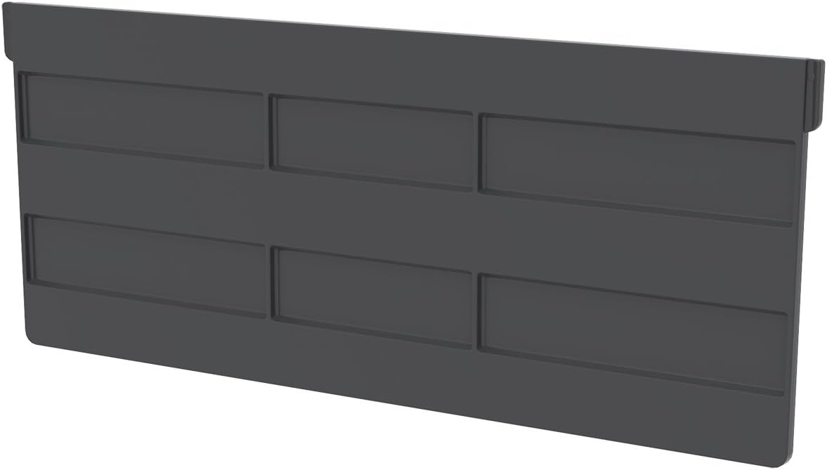Akro-Mils 41250 Plastic Width Dividers for AkroBins Stackable Storage Bins Model 30250, Custom Storage Inserts for Tools, Crafts & Supplies, 6-Pack, Black
