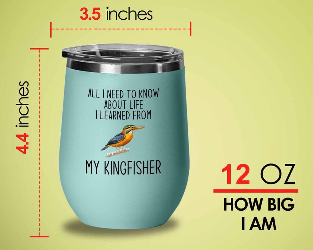 Bird Lover Teal Edition Wine Tumbler 12oz - Lfe my bird - Hummingbird Nest Cage Parrot Dad Gardening Outdoor Birdwatcher Feeder