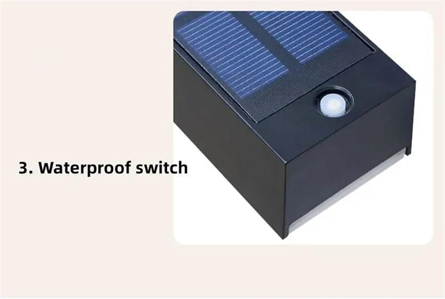 Wall Light Outdoor Waterproof Solar Garden Decor Powered Lamp Villa Door Number Balcony Sunlight Lighting Battery Lights(White)