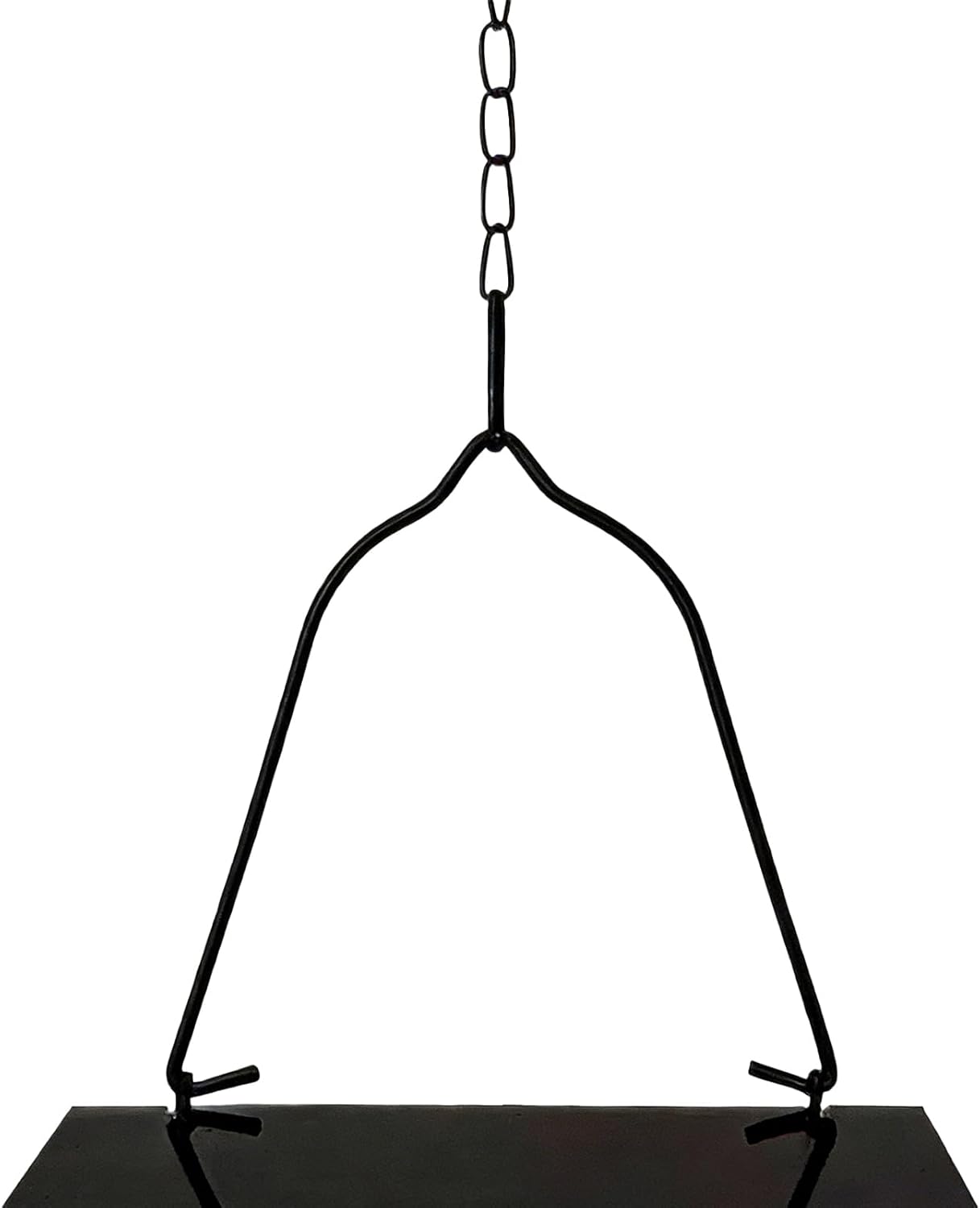 Pavilion - Ruby Throat Dispenser Toward Pollinator Feeding | Weather Shielded Iron Vessel Featuring Leak Guard Portals & Hanging Chain Toward Gardens, Backyards, Verandas, Decks