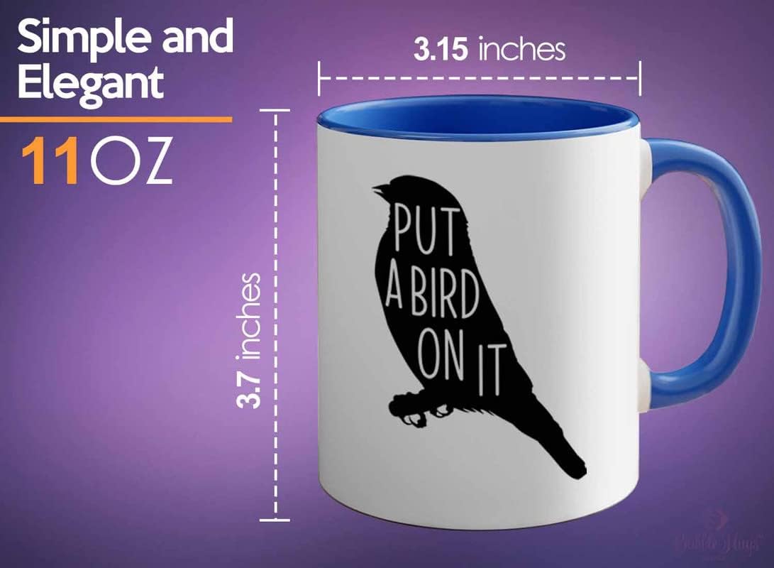 Bird Lover Two Tone Blue Edition 11oz - Put a Bird on it - Hummingbird
