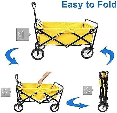 Collapsible Wagon Cart with Wheels Foldable Folding Wagons Carts Silen