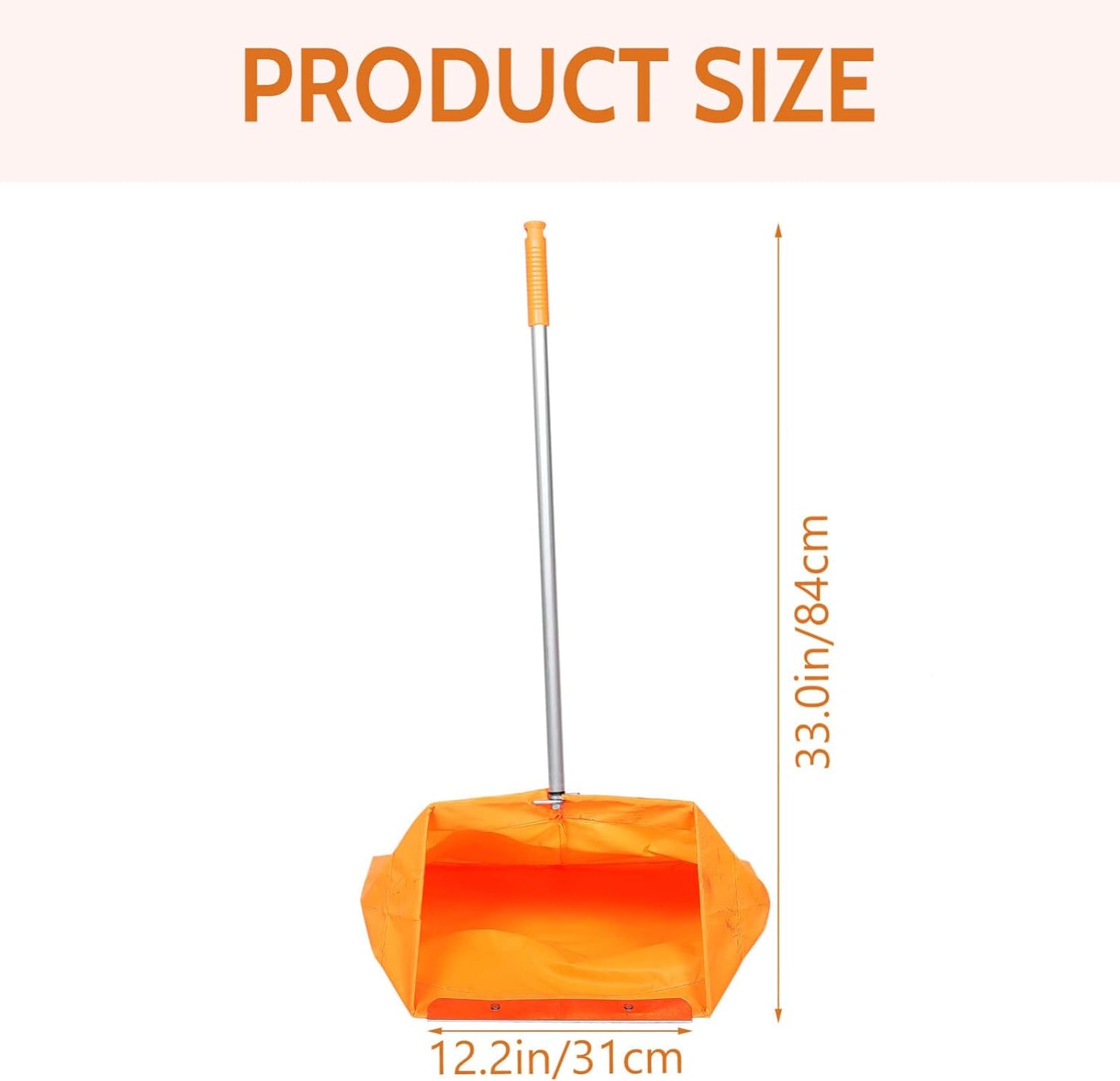 Windproof Garbage Bag with Dustpan and Trash Grabber Tool 33.07X20.07X12.20 Inch Outdoor Cleaning Pickup for Garden and Home
