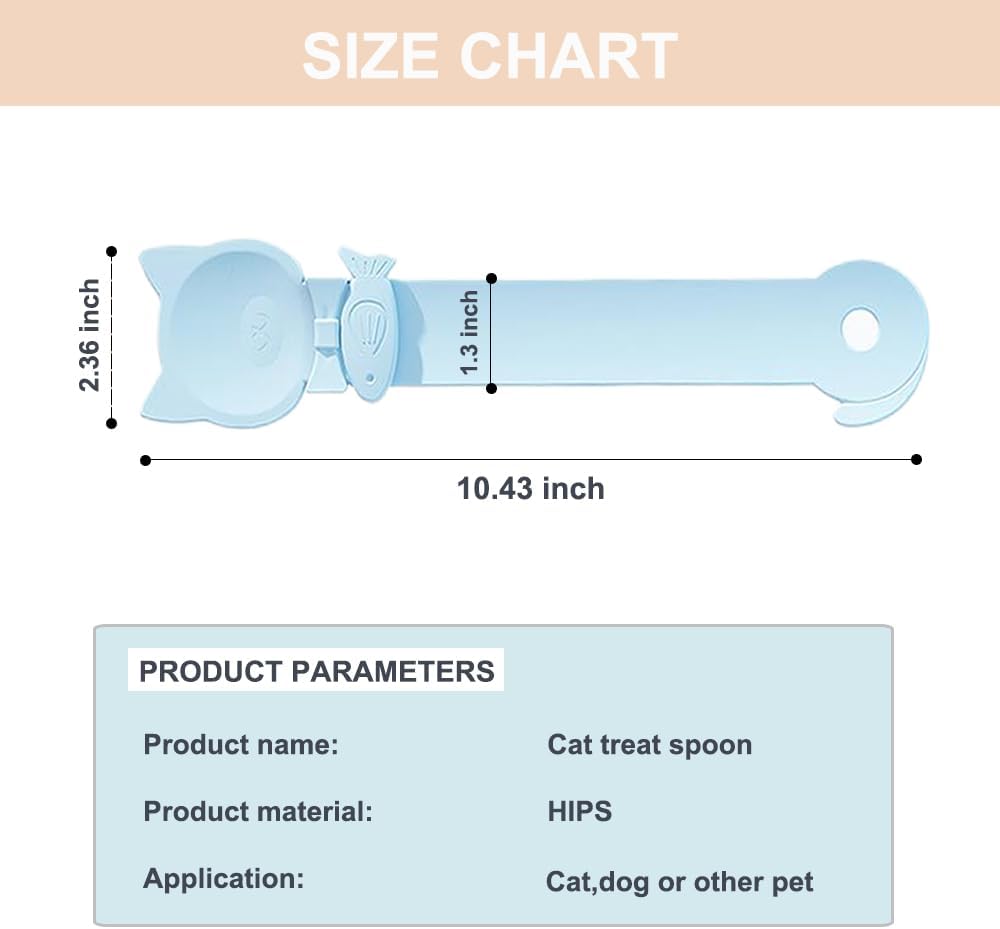 PETPAWLOVELY-3PCS Cat Treat Spoon Squeeze,Cat Strip Feeder spoon,Easy 