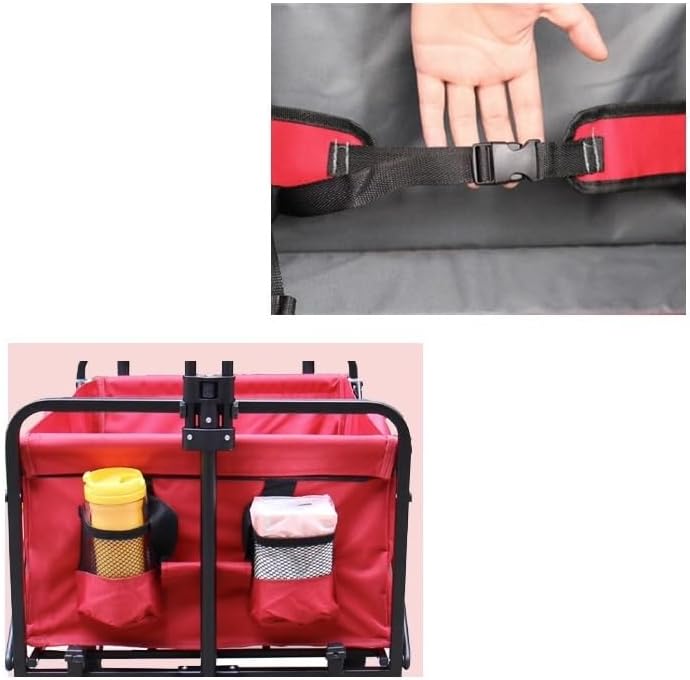 Portable Camping Cart,Portable Folding Camping Beach Trolley Wagon Cart for Outdoor Activities with 4 Wheels and Pull Handle