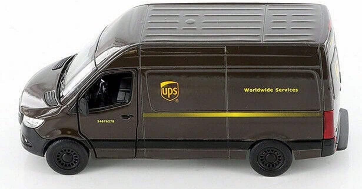 KiNSMART - Mercedes-Benz Sprinter UPS Edition Cargo Van, 1:48 O Scale 
