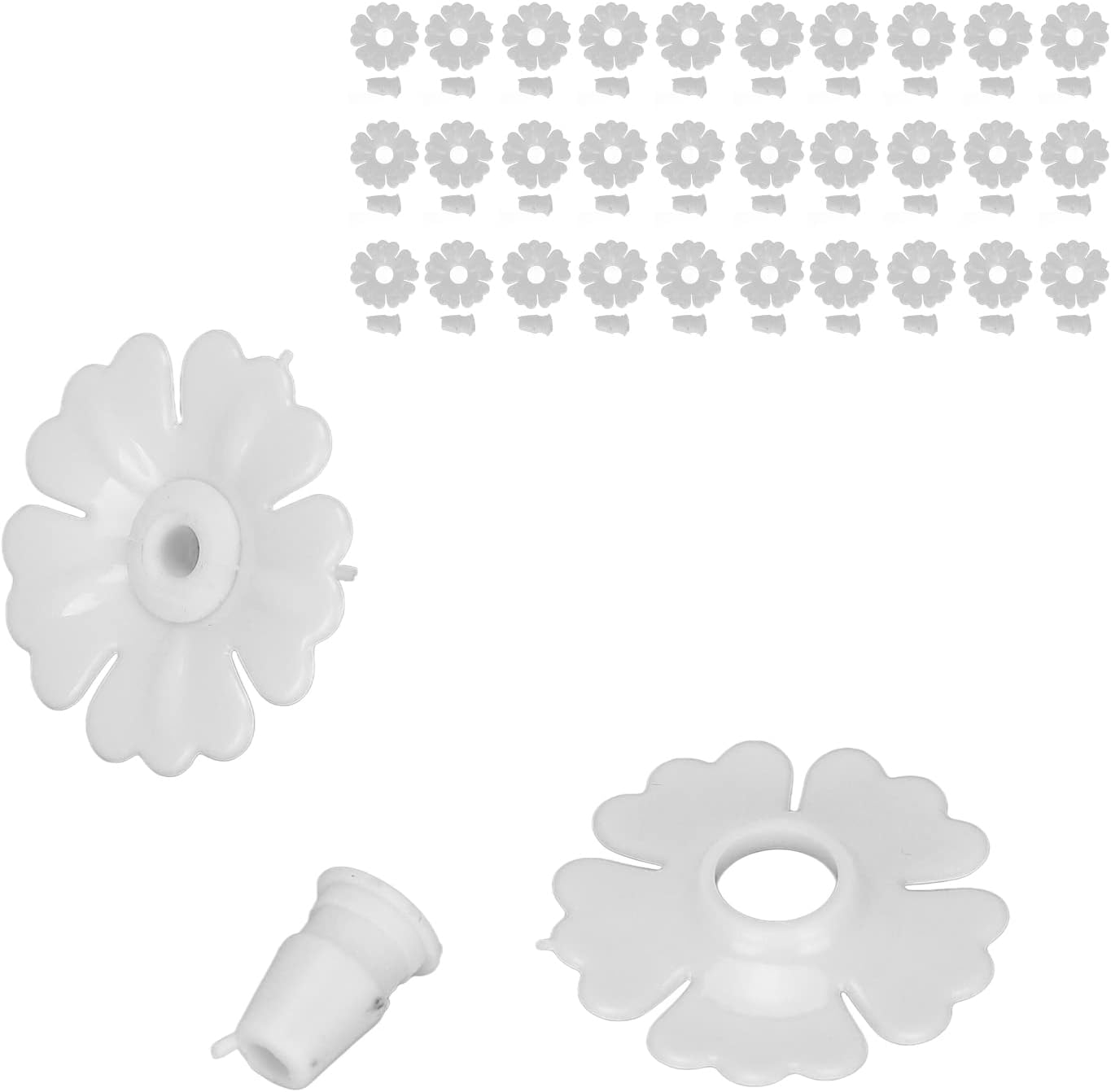 30 Set Hummingbird Feeders Replacement Flowers, Greener Hummingbird Feeder Replacement Parts with Stable Structure Durable Materia for Outdoors (2#)