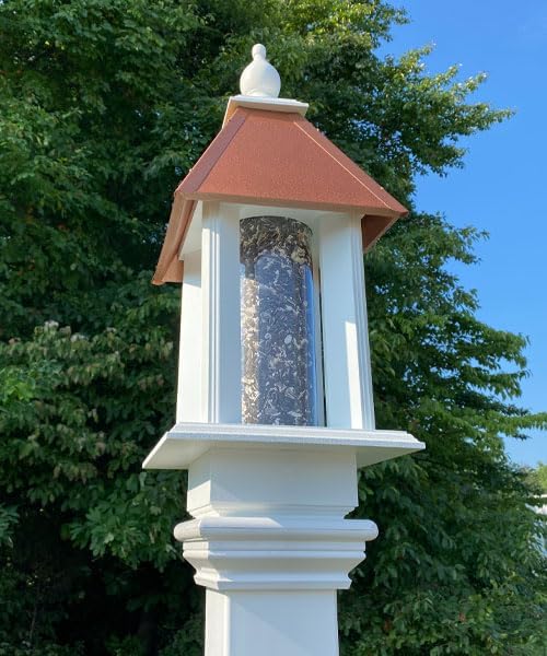 Wing & A Prayer Pavilion Bird Feeder, Hammered Copper Colored Roof