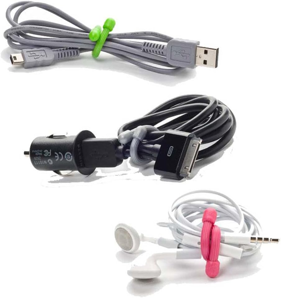 Nite IZE Original Gear Tie, Reusable Rubber Twist Tie, 3-Inch, Black, 
