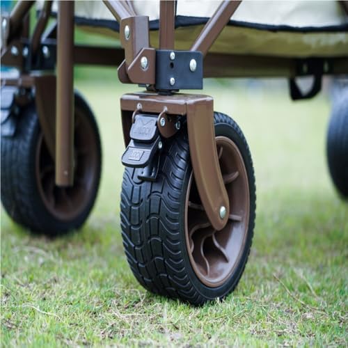 Portable Camping Cart,Outdoor Camping Beach Trolley Cart with Foldable Table Picnic Storage Fishing Off Road Portable Camping Trailer for Outdoor Activities