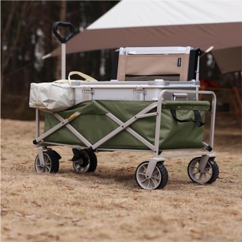 Portable Camping Cart,Outdoor Folding Beach Trolley Cart for Camping a
