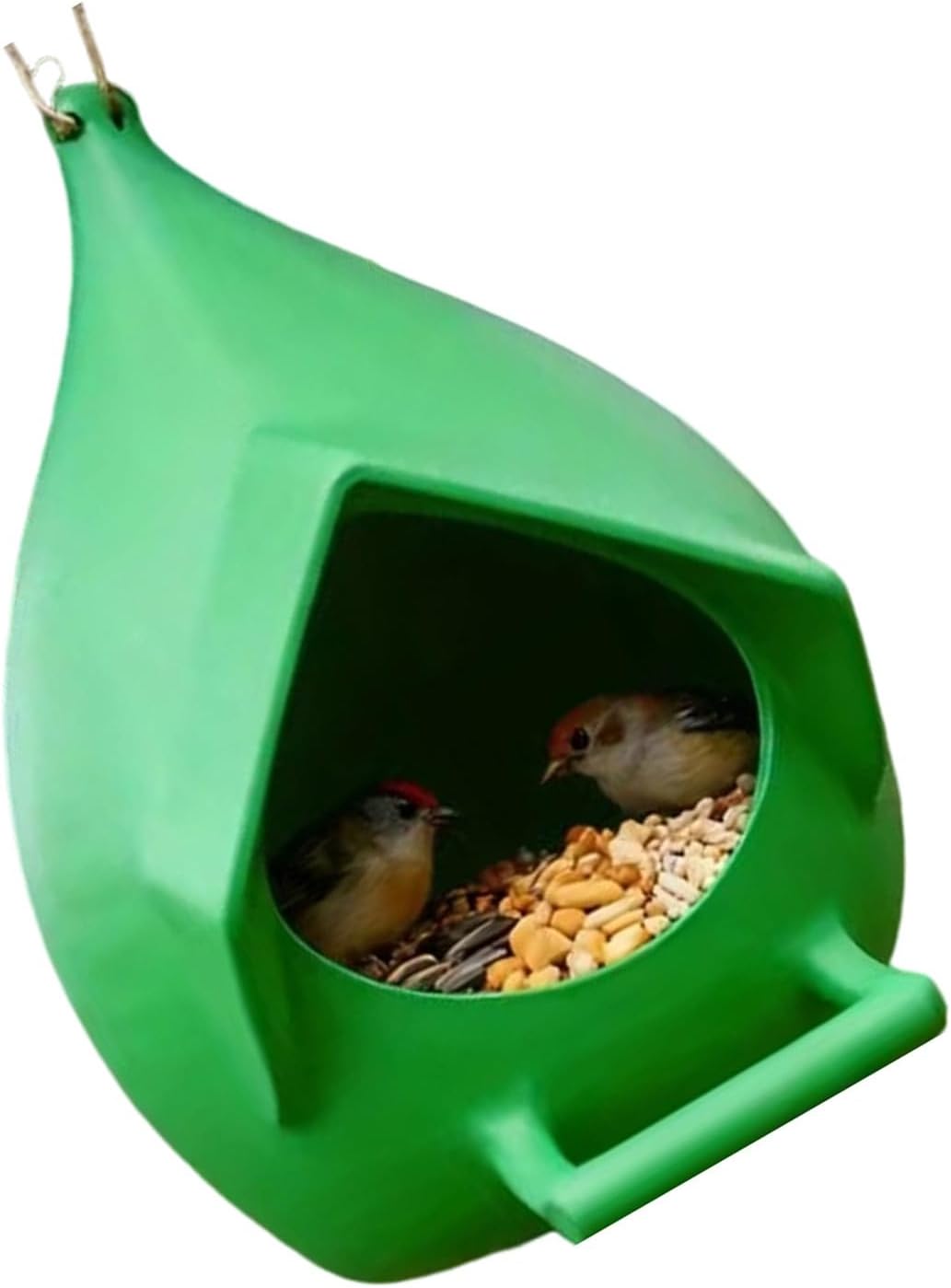 Hanging Bird Feeder, Large Capacity Weather-Resistant Plastic Feeder, Waterproof Wild Feeding Shelter with Hooks, Vibrant Color Attracts Wild Birds for Outdoor Backyard Balcony