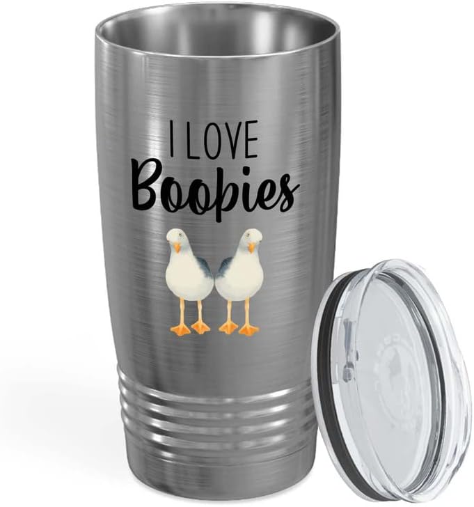 Bird Lover Silver Edition Viking Tumbler 20oz - Love Boobies - Humming