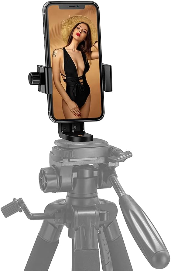 Phone Tripod Mount Adapter/Universal Tripod Cell Phone Holder, Fits An