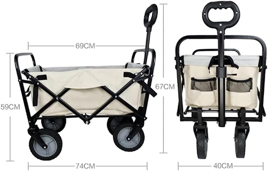 Trolleys, Heavy Duty Wagon Trolley Cart,Transport Trailer,with Pull Ha