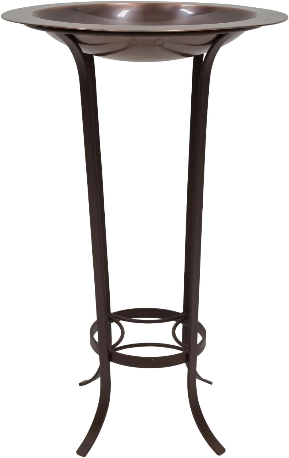 18" Classic Copper Birdbath- Tulip Stand