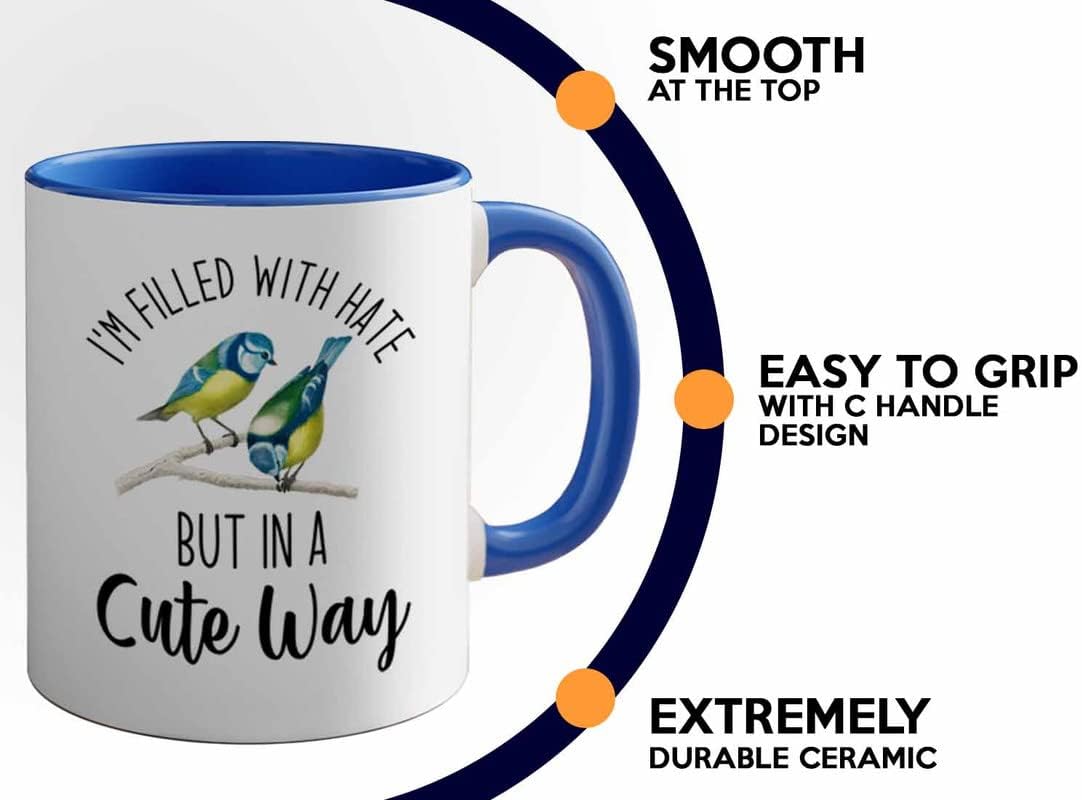 Bird Lover Two Tone Blue Edition 11oz - Hate Cute Way - Hummingbird Ne