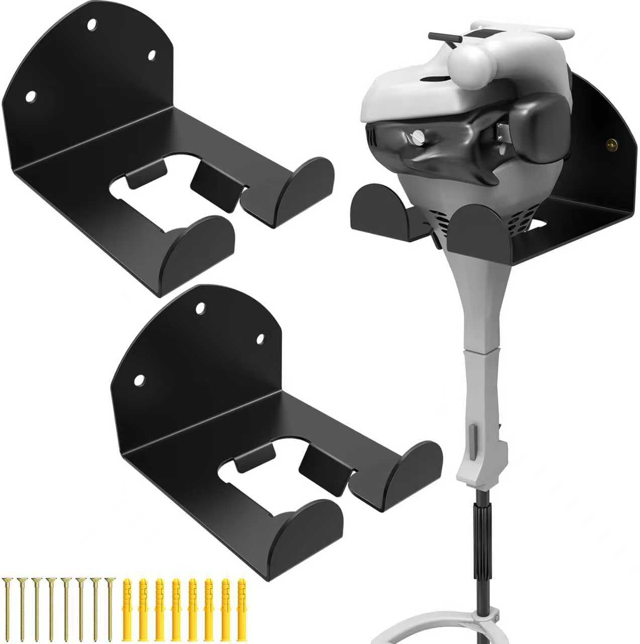 (2 Pack) Garage Organizer Trimmer Rack, Wall Mount Garden Power Tool H