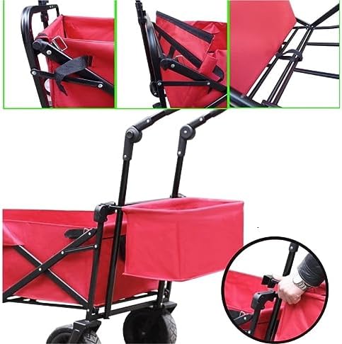 Collapsible Wagon Cart with Wheels Foldable Folding Wagons Carts Silen