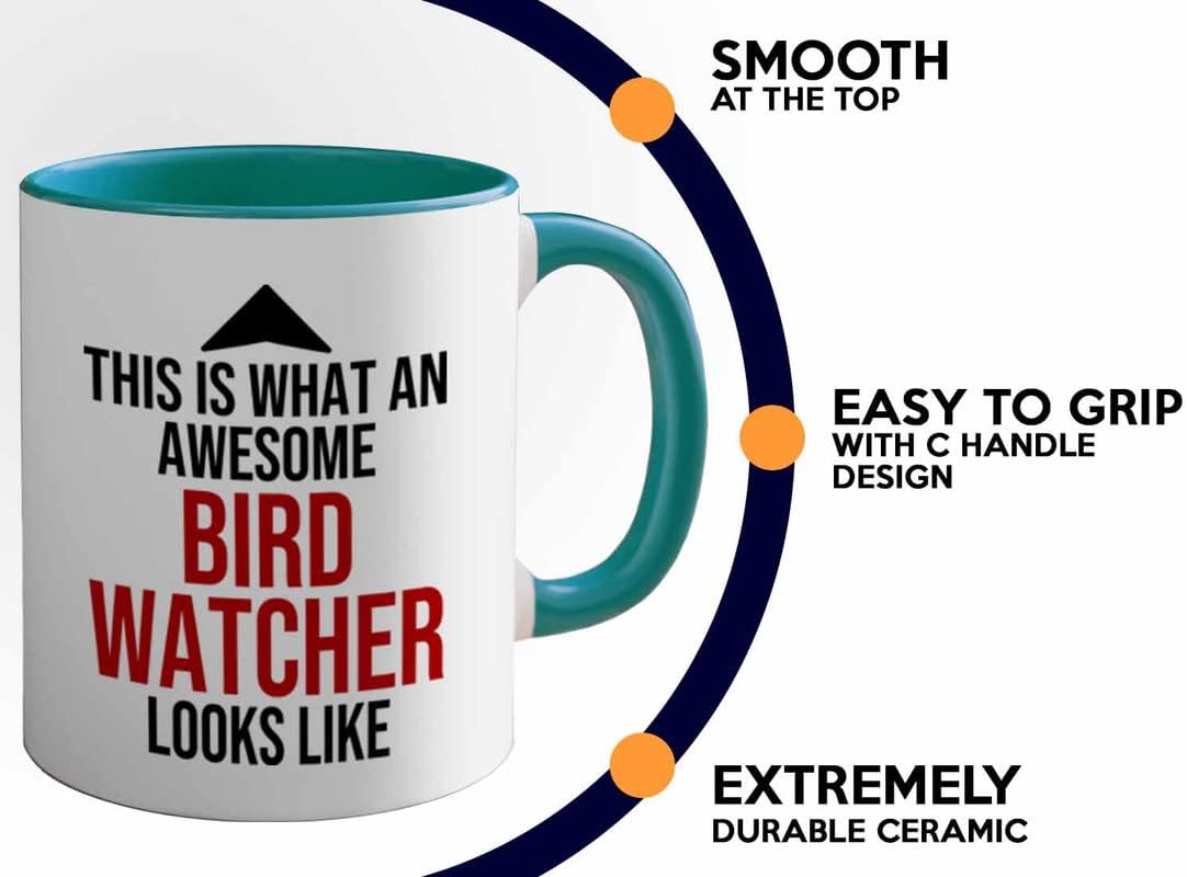 Bird Lover Two Tone Green Edition 11oz - Awsome Bird Watcher Looks Lik