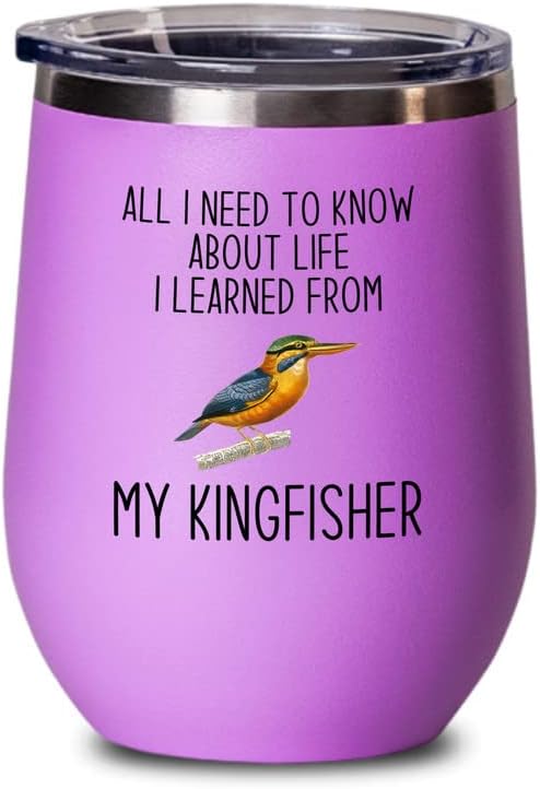 Bird Lover Pink Edition Wine Tumbler 12oz - Lfe My Bird - Hummingbird 