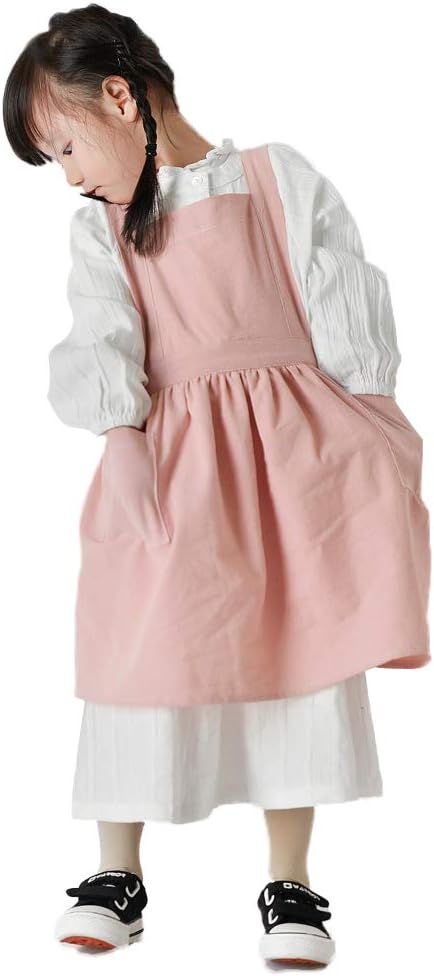 Children Cotton Apron Japanese Style Bib Home Clothes Painting Soft Co