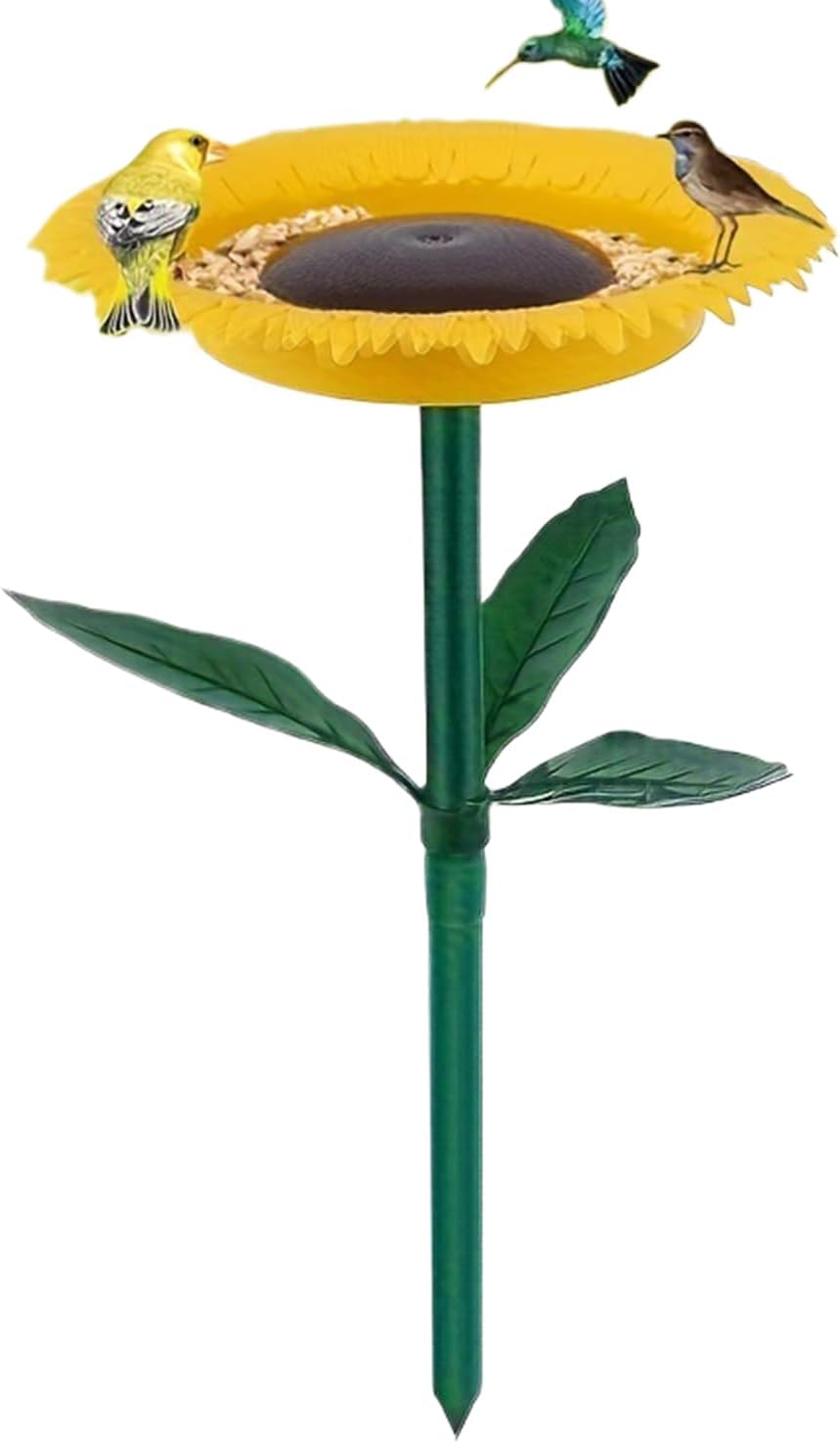 Sunflower Bird Feeder Decor, Outdoor Garden Feeding Ornament, Wildlife Food Dispenser, Artistic Yard Accent with Floral Shape, Bird Feeder with Charming Style, Feeding Decor for Pond Deck Porch
