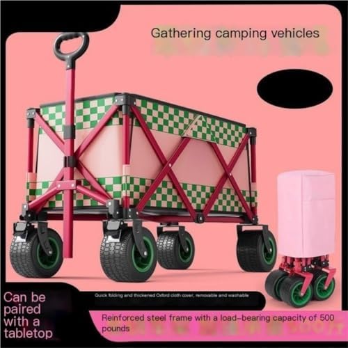 Portable Camping Cart,Portable Beach Trolley Cart for Camping Car Outd