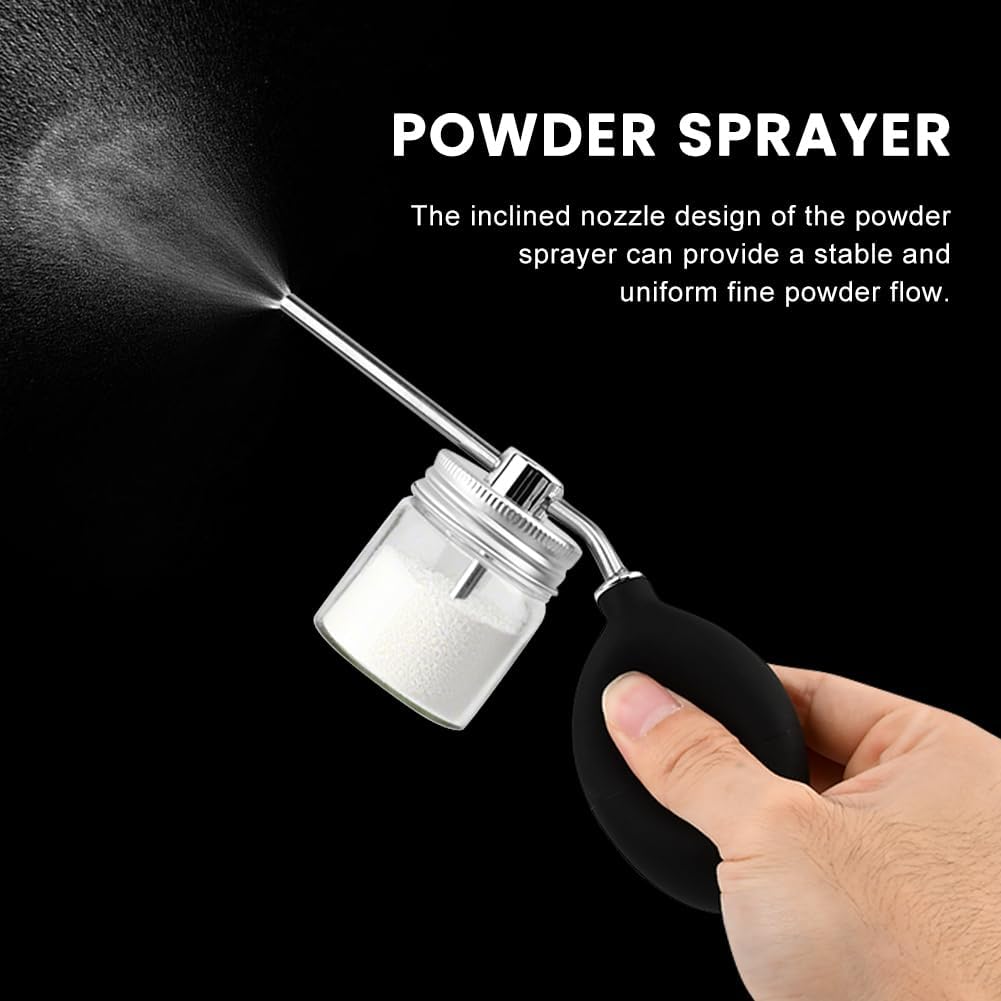 Diatomaceous Earth Powder Duster, Bulb Duster Garden Duster Applicator, Puffer Dispenser Spreader to Diatomaceous Earth with Metal Tube, for Indoor and Outdoor Use
