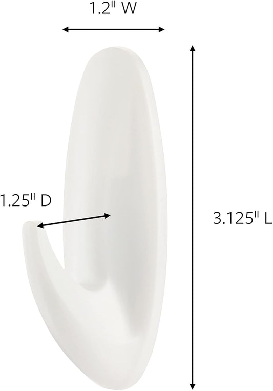 Command Medium Designer Hooks, 2 Hooks and 4 Command Strips, Damage-Fr