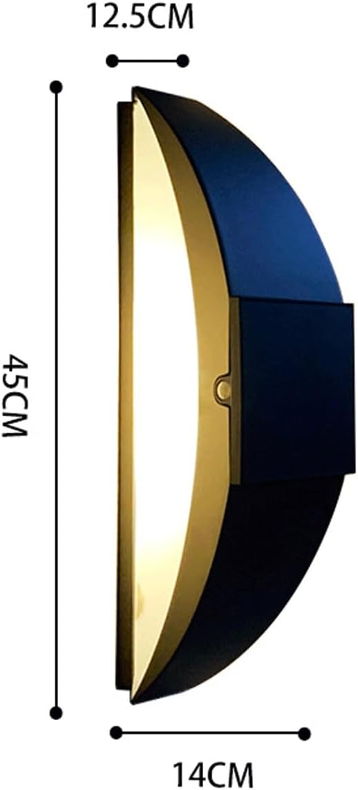 Solar Outdoor Wall Light, Modern Half Moon Wall Sconce Lamp, Semicircular Exterior Wall Lantern with IP65 Waterproof LED, Stainless Steel Wall Mounted Fixture for Porch, Patio, Pathway