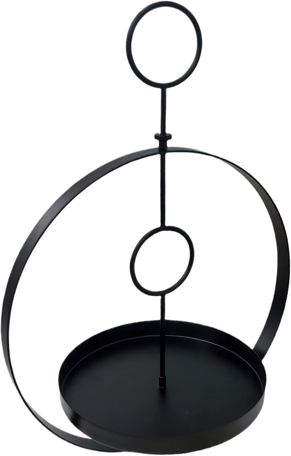 Bird Feeder, Metal Weatherproof Ring Design Feeding Tray with Hooks for Wild Birds, Garden, Patio, Aviary, Finch, Parrots, Pet Outdoor & Indoor Décor
