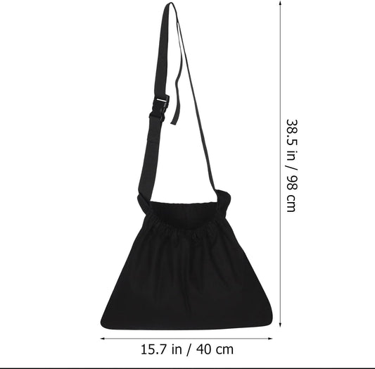 Milisten Harvest Picking Apron Foraging Pouch Garden Vegetable Apron Waist-mounted Fruit and Mushroom Foraging Bag Outdoor Harvest Storage with Adjustable Strap Black