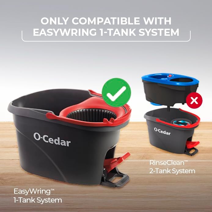 O-Cedar EasyWring 스핀 대걸레 극세사 리필, 화이트 포장은 다를 수 있음
