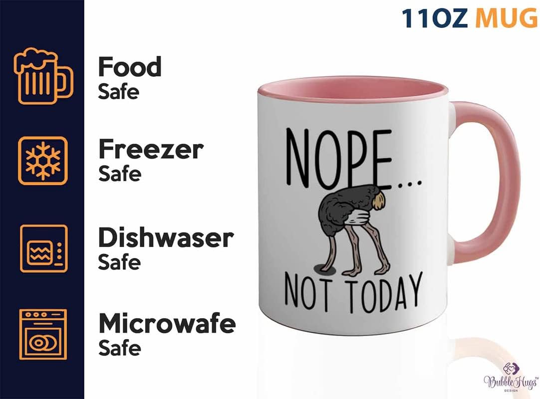 Bird Lover Two Tone Pink Edition 11oz - Nope not Today - Hummingbird Nest Cage Parrot Dad Gardening Outdoor Birdwatcher Feeder