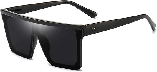 Dollger Square Oversized Sunglasses for Women Men Fashion Flat Top Big