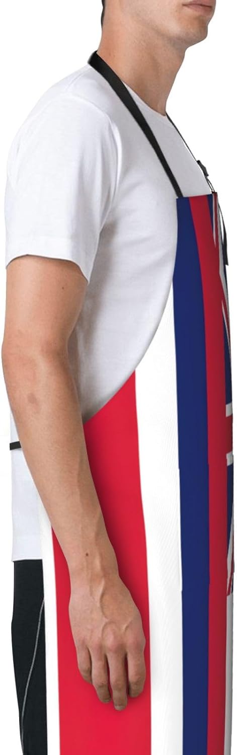 Hawaii Flag Print Laundry apron 28x33 In Waterproof Kitchen Apron with Pockets for Cooking Baking