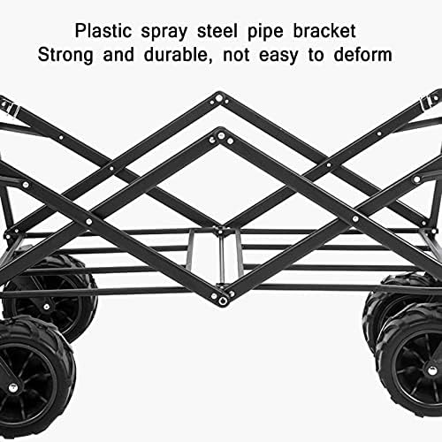Outdoor Foldiutility Wagon Wagon with Wheels Heavy Duty Outdoor Cart for Campigarden Beach with Cup Holders, Load-Bea90Kg/198Lbs/Style 7/a