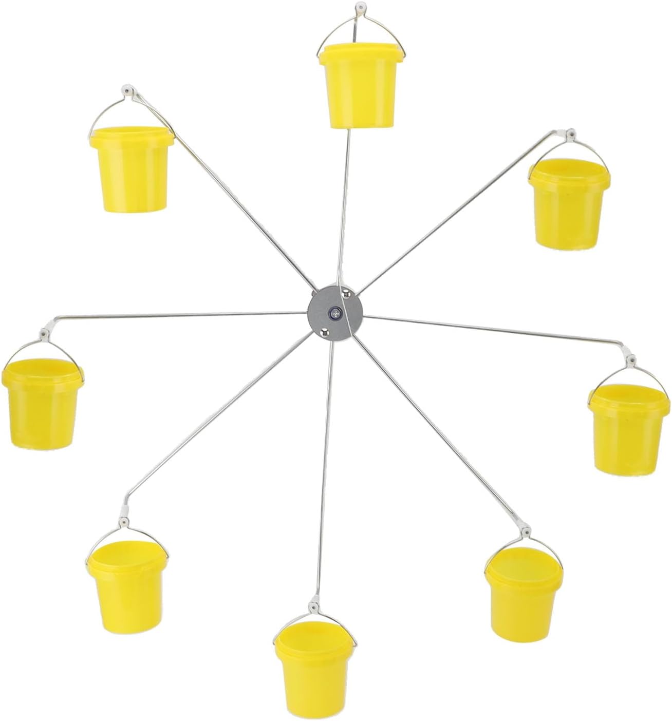 Ferris Wheel Bird Feeder, Windmill Bird Feed Tool with 8 Buckets, Outdoor Hanging Hummingbird Feede for Garden