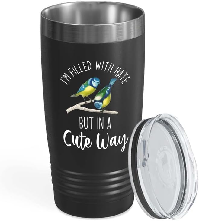 Bird Lover Black Edition Viking Tumbler 20oz - Hate Cute Way - Humming