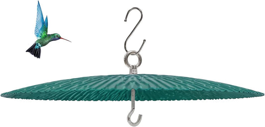 Bird Feeder Baffle，Humming Bird Feeders Cover for Hanging,13 inch Metal Squirrel Baffle Shield for Outside(Green(Green,1 Pack)