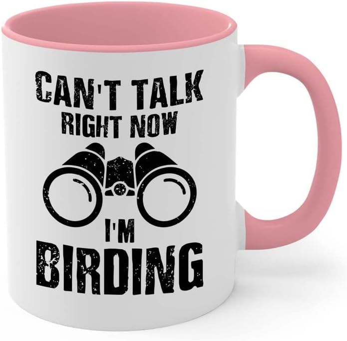 Bird Lover Two Tone Pink Edition 11oz - Can't Talk Right Now - Humming
