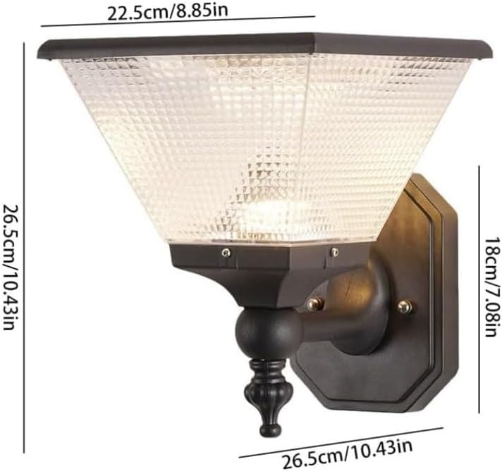 Japanese Modern Polycrystalline Silicon Solar Panel Roto-molding Wall Lamp Minimalism Outdoor Waterproof Light LED Source Sconces for Garden Courtyard Villa Hall for Villa, living room, Foyer,