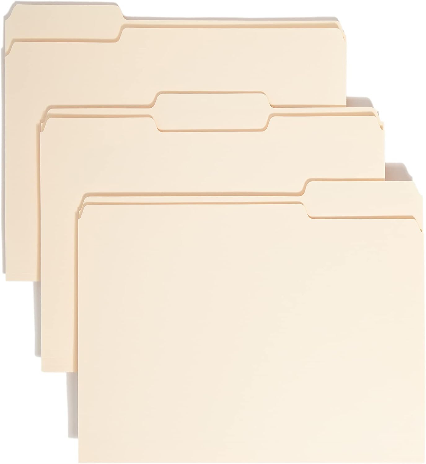 Smead File Folder, 1/3-Cut Tab, Assorted Positions, Letter Size, Manil